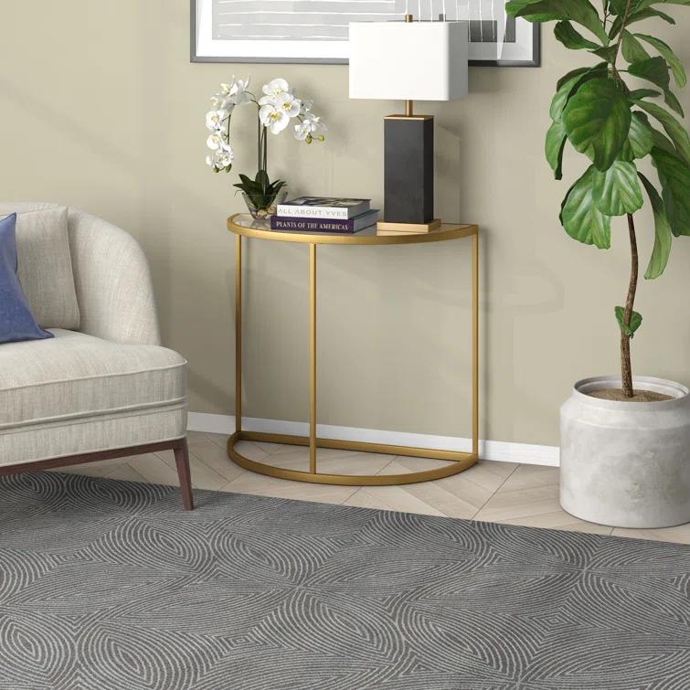 Rushna 32'' Glass Top Console Table