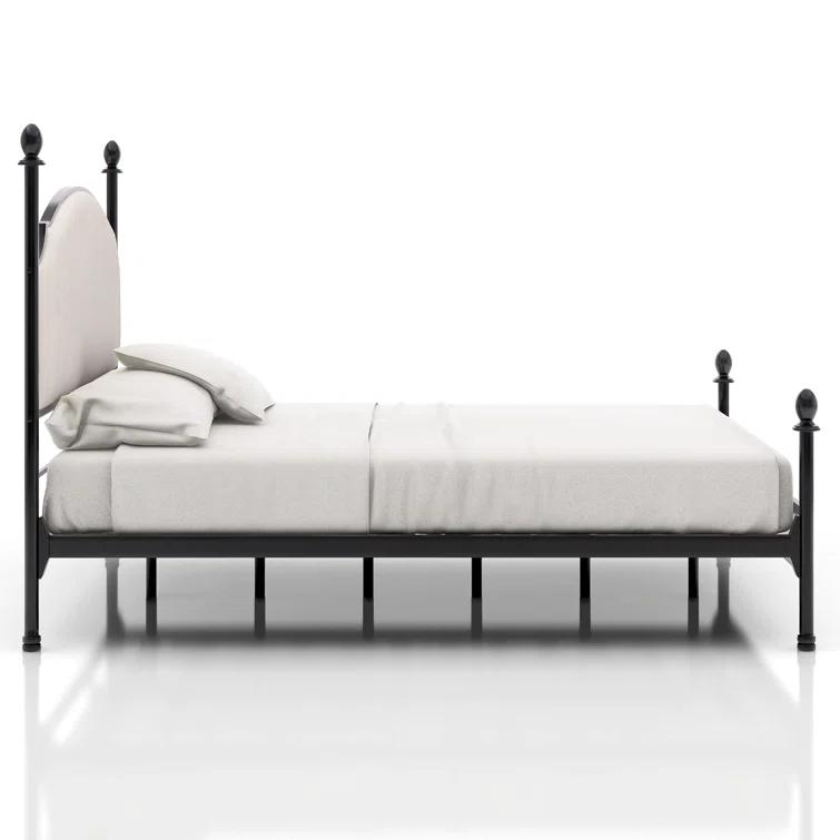 Blakesburg Upholstered Metal Four Poster Bed