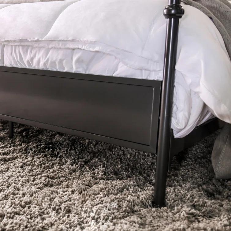 Blakesburg Upholstered Metal Four Poster Bed