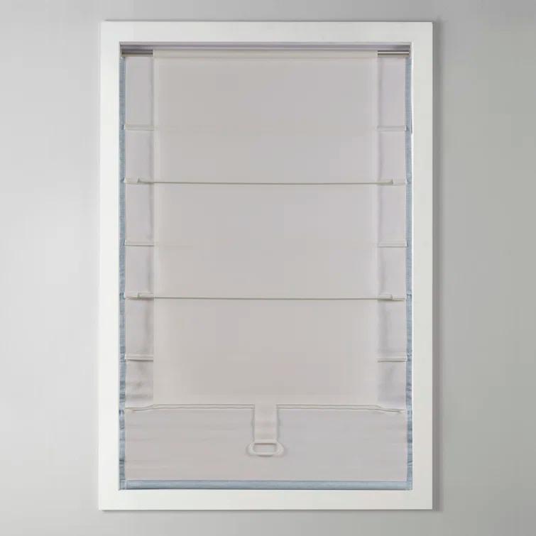 Galen Basketweave Cordless Room Darkening Single Roman Shade