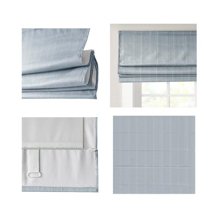 Galen Basketweave Cordless Room Darkening Single Roman Shade