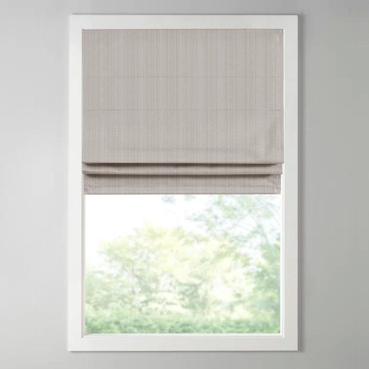 Galen Basketweave Cordless Room Darkening Single Roman Shade