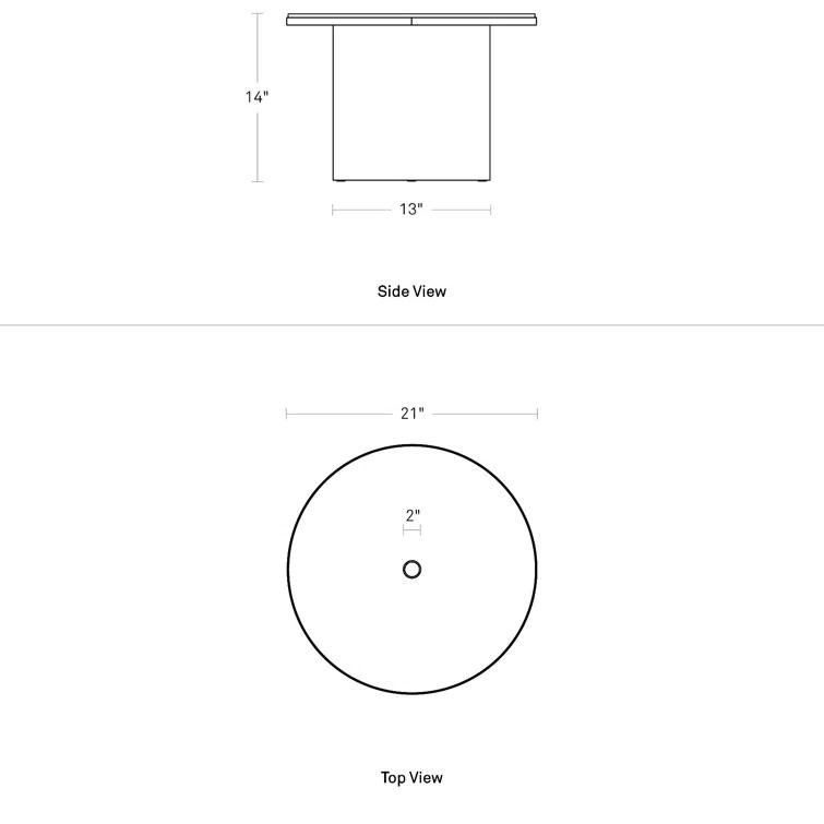 Plateau Marble Top End Table