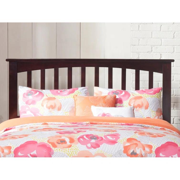 AFI Furnishings Mission Low Profile Solid Wood Platform Bed with Matching Footboard