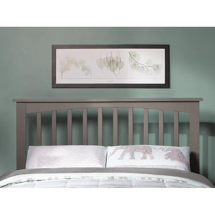 Mission Low Profile Solid Wood Platform Bed with Matching Footboard