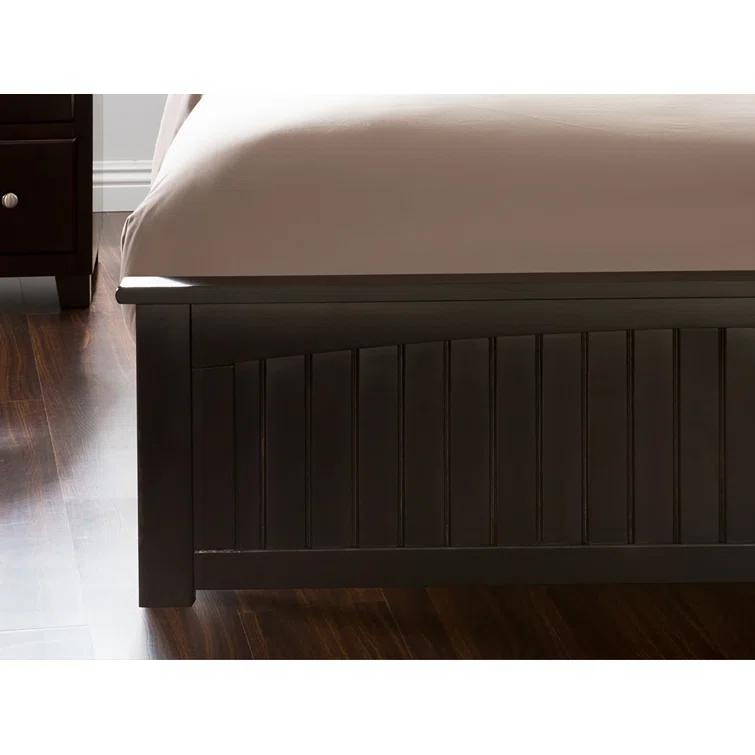 Nantucket Low Profile Solid Wood Platform Bed with Matching Footboard