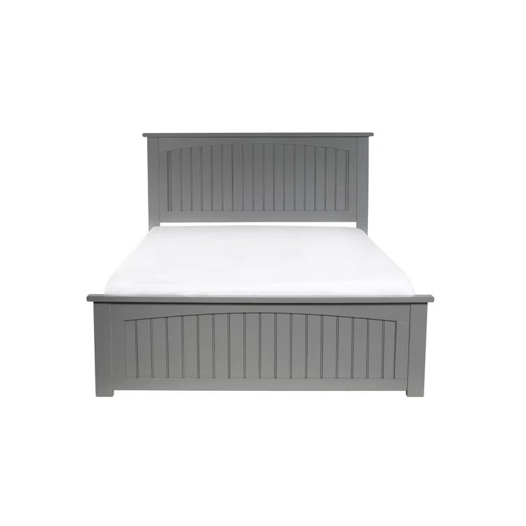 Nantucket Low Profile Solid Wood Platform Bed with Matching Footboard