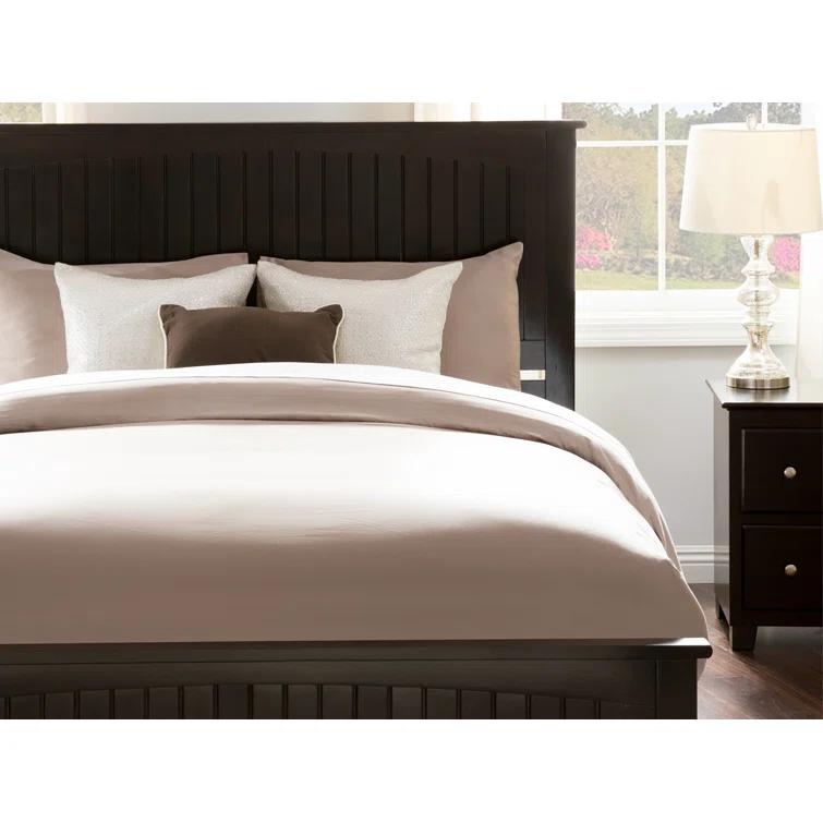 Nantucket Low Profile Solid Wood Platform Bed with Matching Footboard