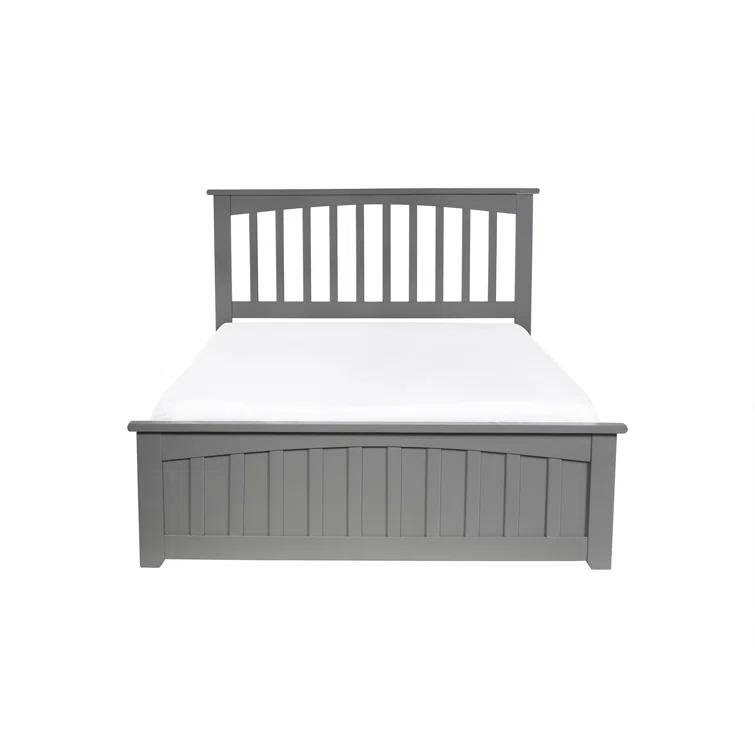 Mission Low Profile Solid Wood Platform Bed with Matching Footboard
