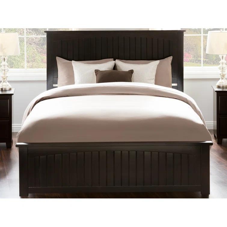 Nantucket Low Profile Solid Wood Platform Bed with Matching Footboard