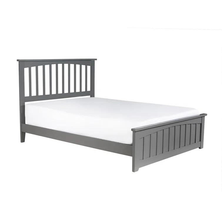 Mission Low Profile Solid Wood Platform Bed with Matching Footboard
