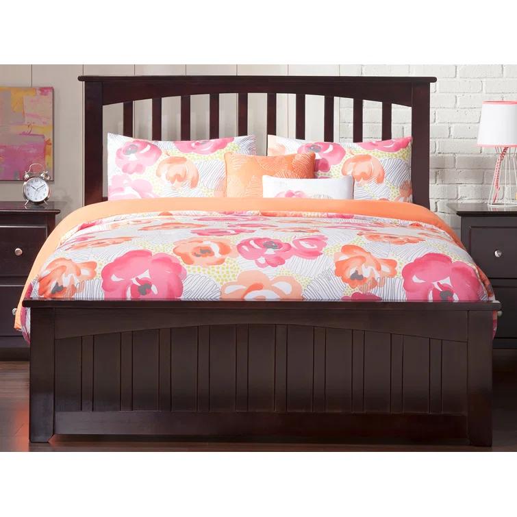 AFI Furnishings Mission Low Profile Solid Wood Platform Bed with Matching Footboard