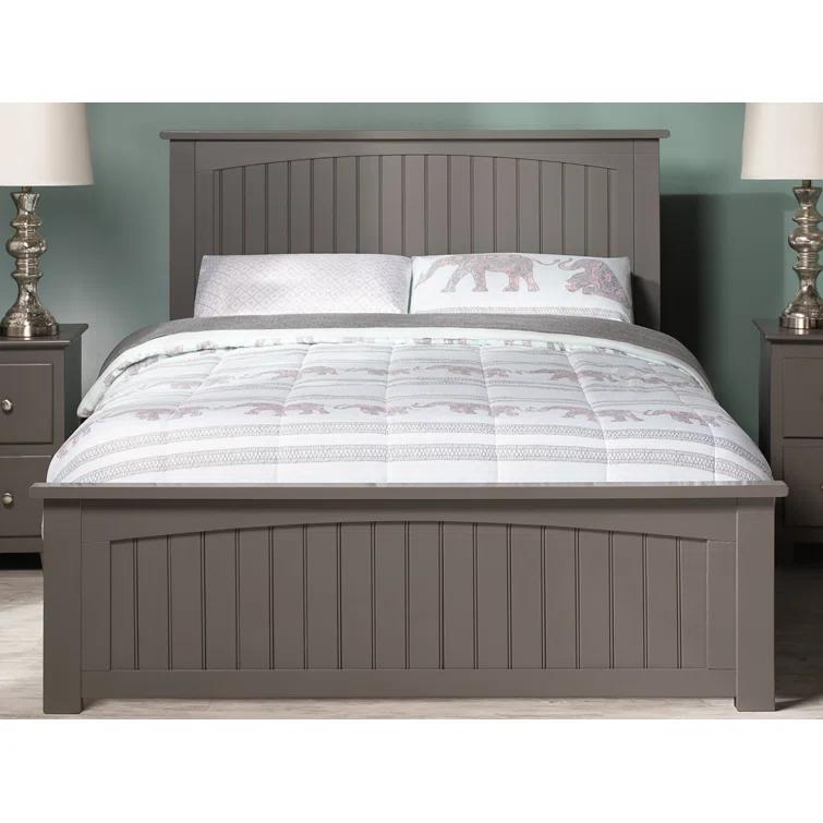 Nantucket Low Profile Solid Wood Platform Bed with Matching Footboard