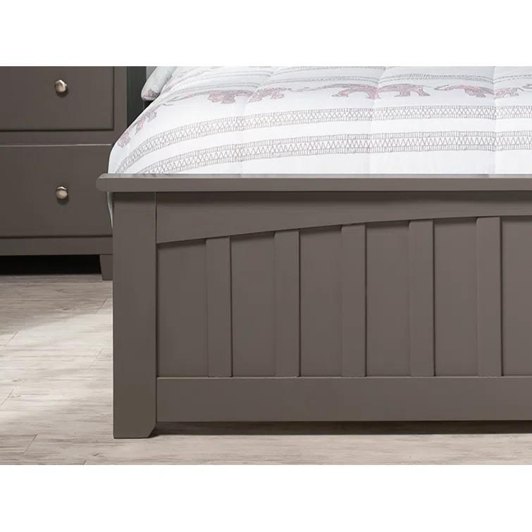 Mission Low Profile Solid Wood Platform Bed with Matching Footboard