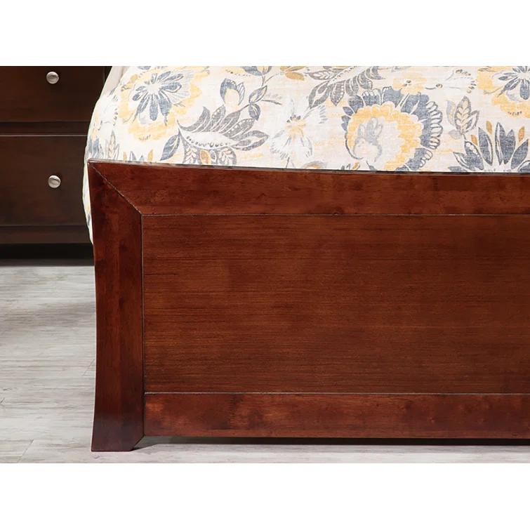 AFI Furnishings Metro Low Profile Solid Wood Platform Bed with Matching Footboard