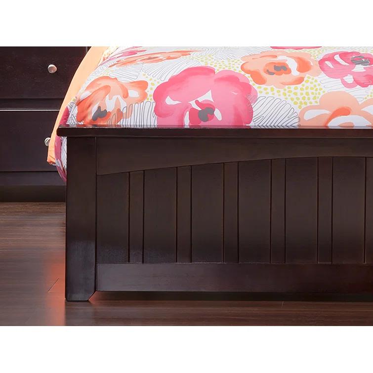 AFI Furnishings Mission Low Profile Solid Wood Platform Bed with Matching Footboard