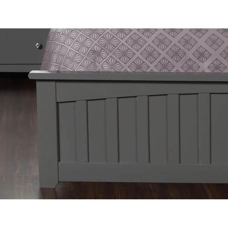 Mission Low Profile Solid Wood Platform Bed with Matching Footboard