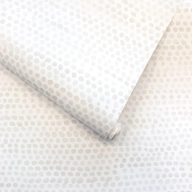 Tempaper & Co. Moire Dots Removable Peel and Stick Wallpaper, Black and White, 28 sq. ft.: Modern Vinyl, Self-Adhesive, Washable