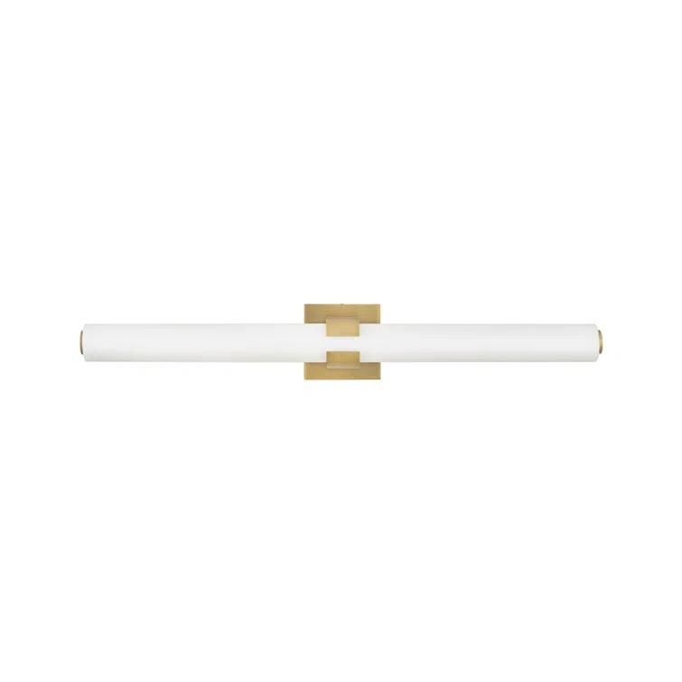 Aiden Integrated LED Bath Vanity Bar w/ Etched White Glass