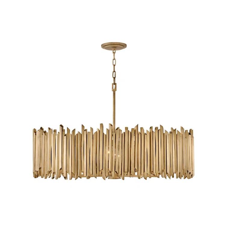 Roca 8-Light Adjustable Hand-Painted Drum Chandelier by Lisa McDennon