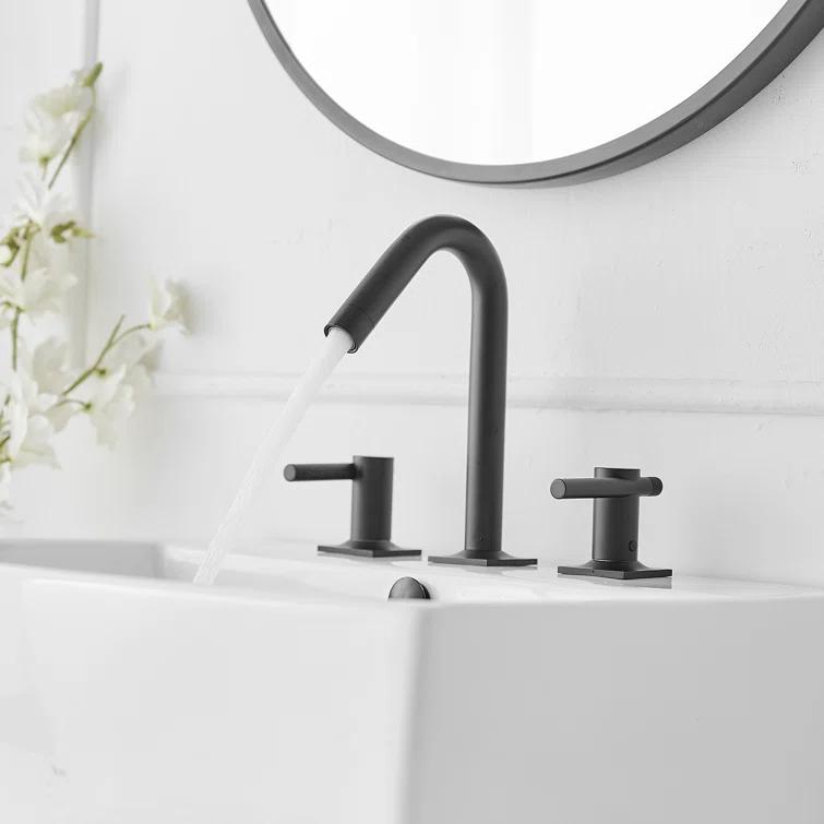 Widespread 2-handle Bathroom Faucet with Drain Assembly
