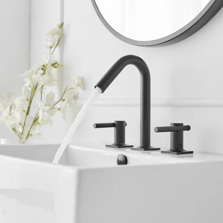 Widespread 2-handle Bathroom Faucet with Drain Assembly