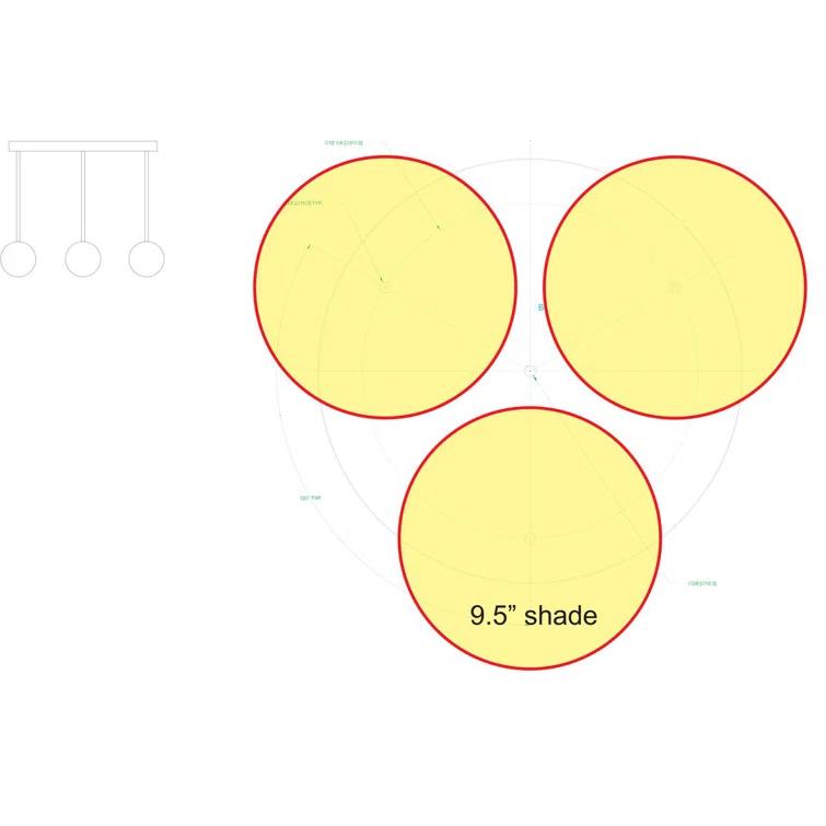 Canopy Kit 15-1/2-Inch Round For Up To 3 Pendants