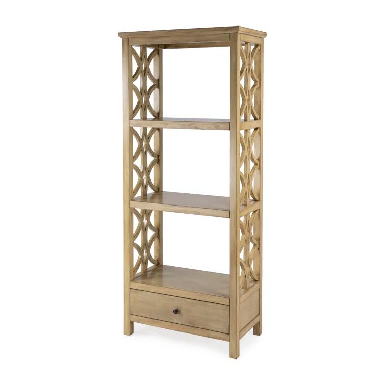 Lorena 30"W 3- Tier Etagere Bookcase with Storage Drawer