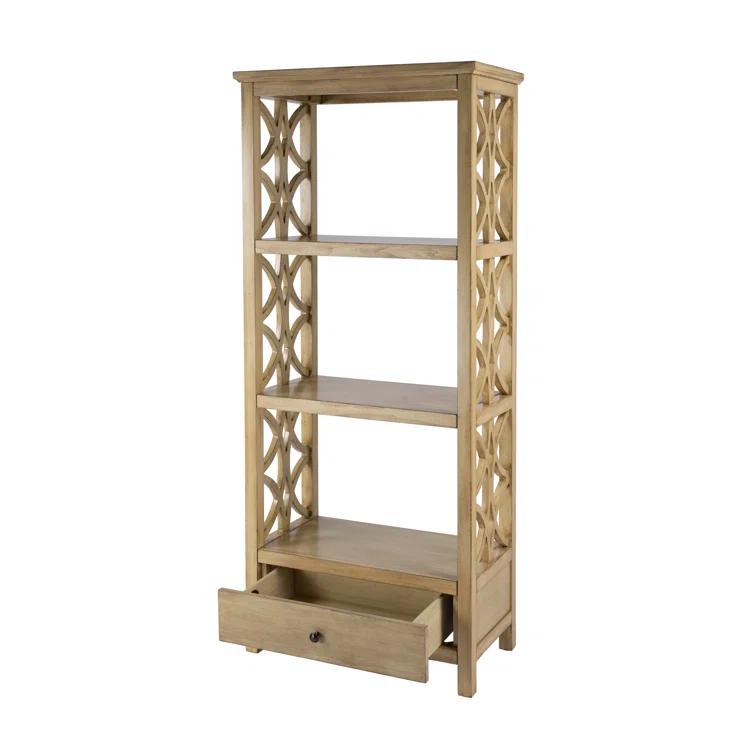 Lorena 30"W 3- Tier Etagere Bookcase with Storage Drawer