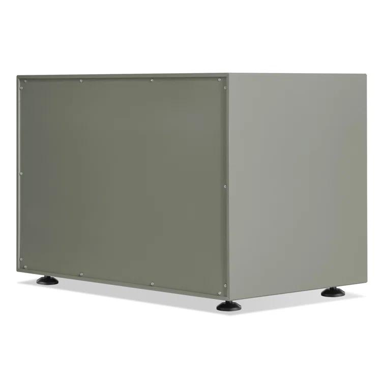 Blu Dot Superchoice Matte Gray Green Nightstand with Beveled Pulls