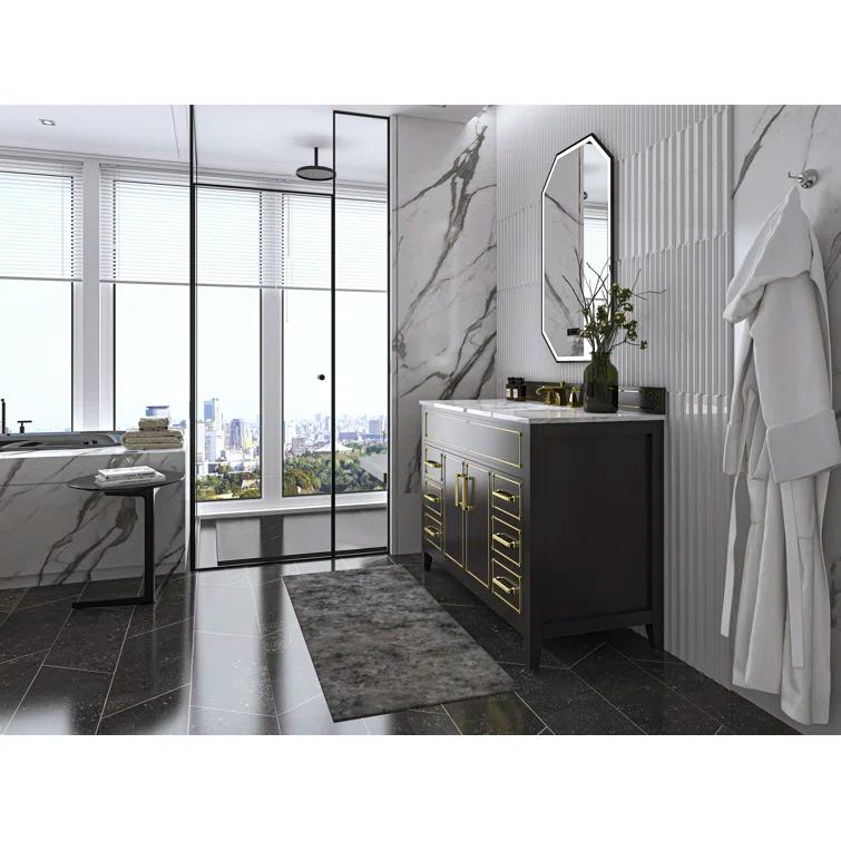 Aspen 48'' Single Bathroom Vanity with Carrara Marble Top