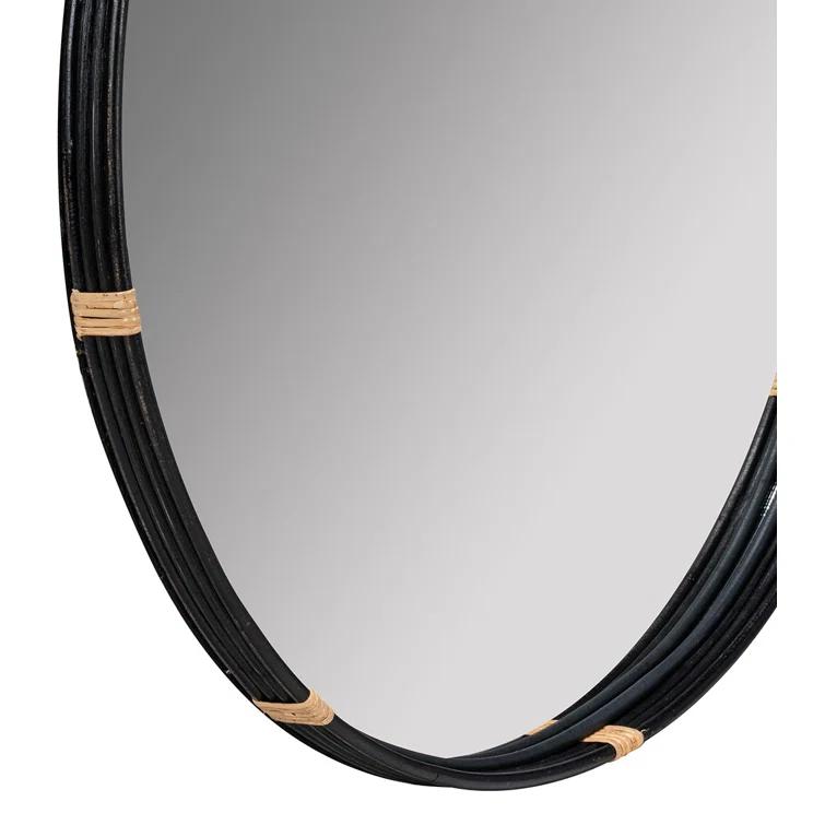 Adaline Round Mirror - Black
