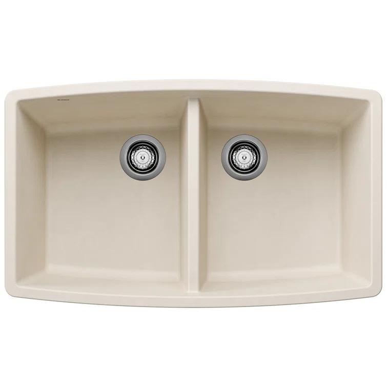 Performa SILGRANIT 33" L x 19" W Double Bowl Undermount Kitchen Sink