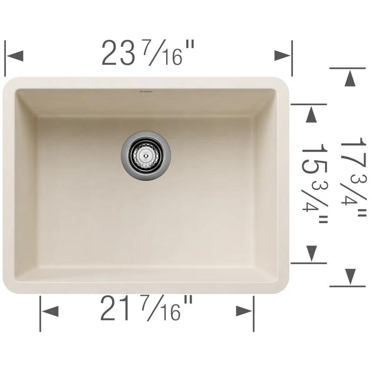 Precis SILGRANIT 24" L x 17.75" W Undermount Kitchen Sink