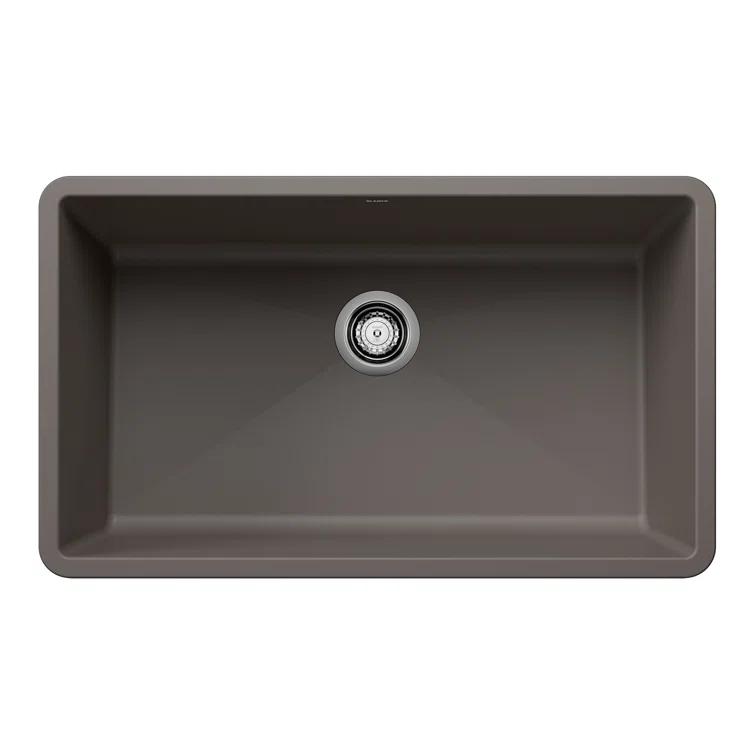Precis SILGRANIT 32" L X 19" W Super Single Undermount Kitchen SInk