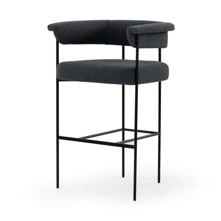 Kyleigh Bar Stool - Slate Boucle