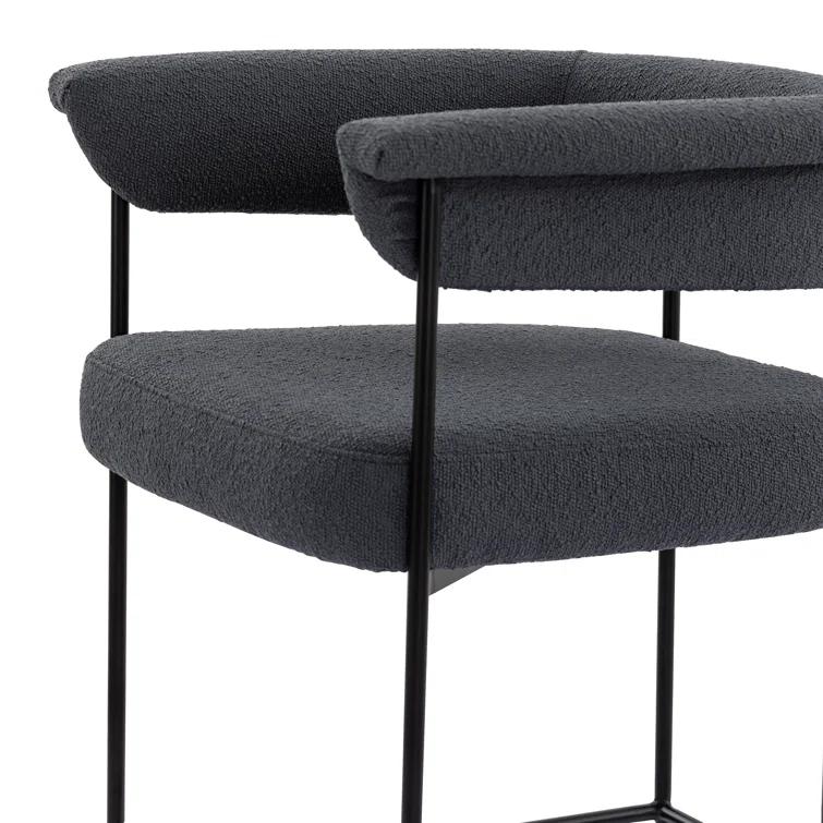 Kyleigh Bar Stool - Slate Boucle