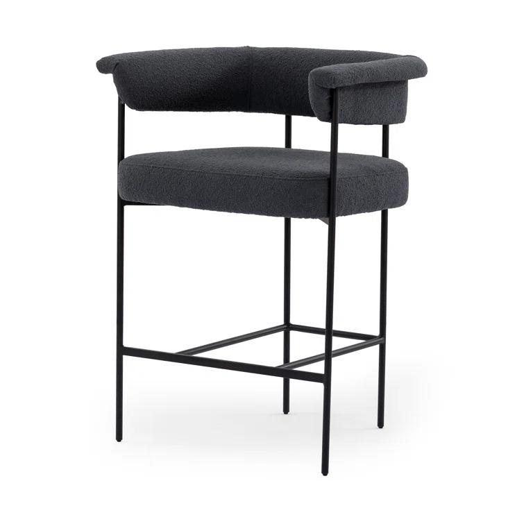 Kyleigh Counter Stool - Slate Boucle