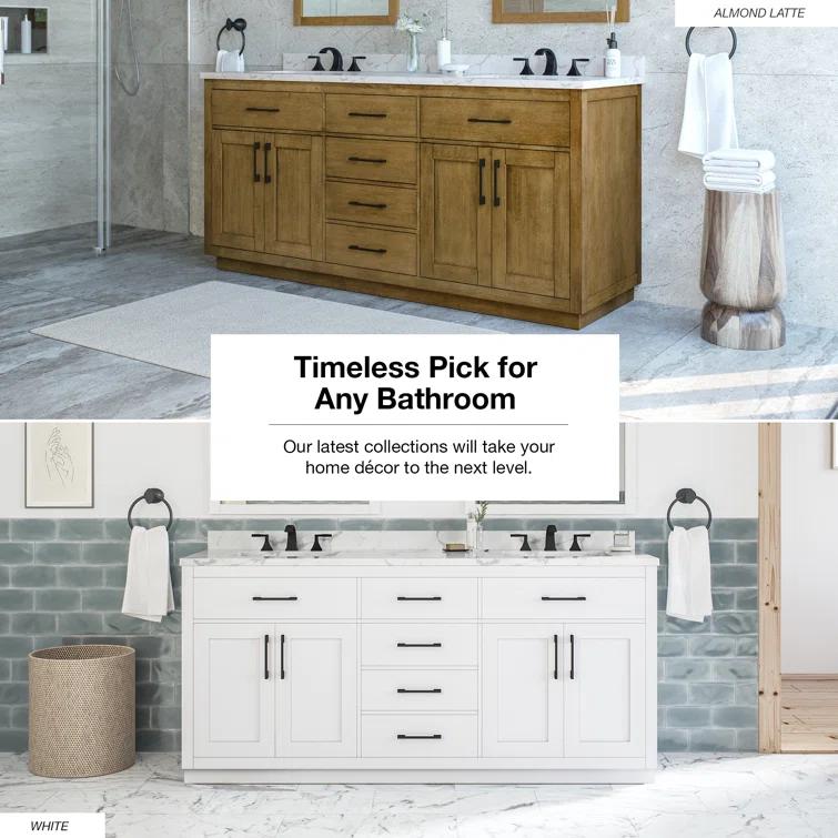OVE Decors Athea 72 in. W Bath Vanity with Premium Countertop and Power Bar