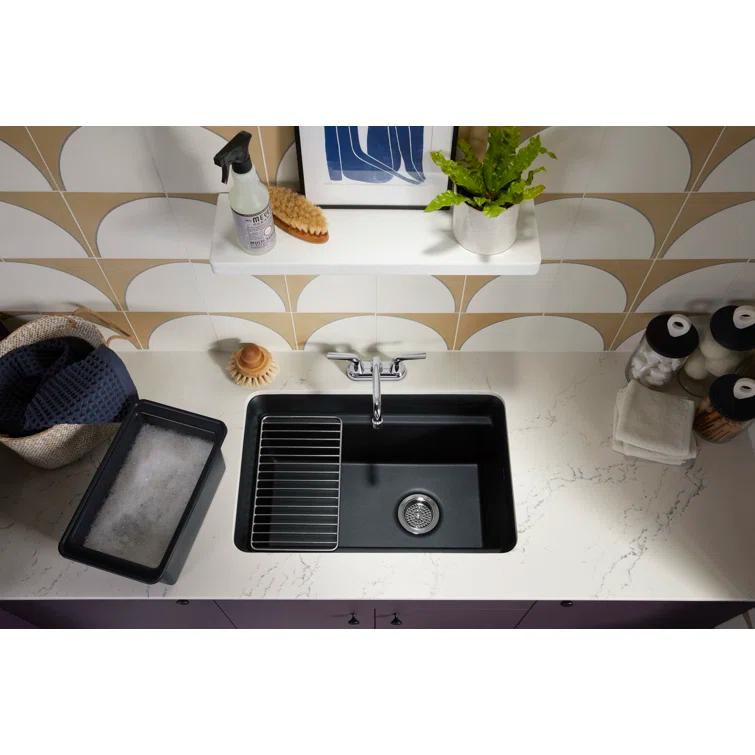 Cairn 27-1/2 in. X 18-5/16 in. X 12-5/8 in. Undermount Utility Sink