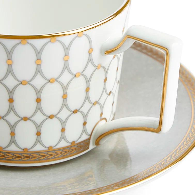 Wedgwood Renaissance Grey Teacup & Saucer, 6.8 oz, Multi