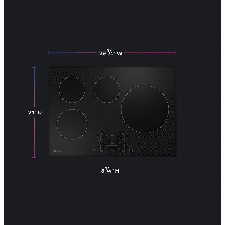GE Profile™ PHP7030DTBB 29.75" Induction Cooktop with 4 Elements