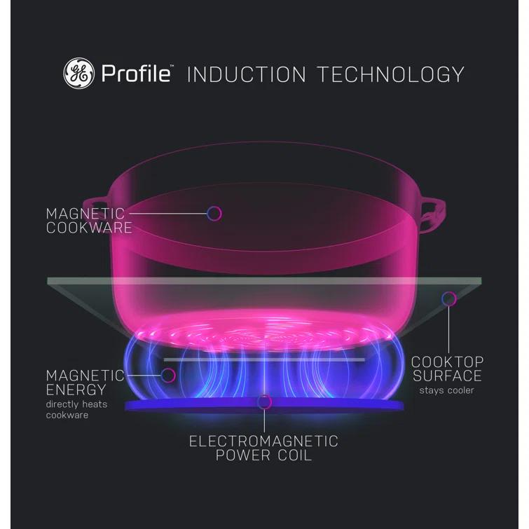GE Profile™ PHP7030DTBB 29.75" Induction Cooktop with 4 Elements