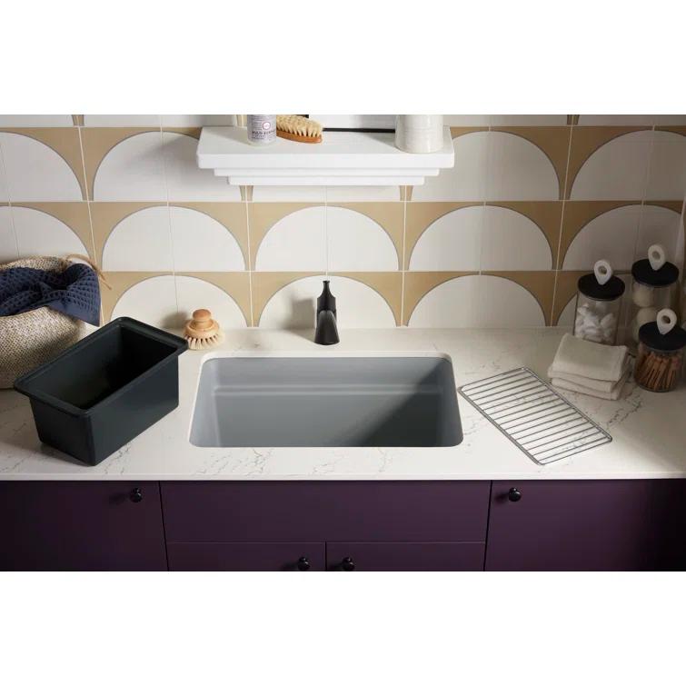 Cairn 27-1/2 in. X 18-5/16 in. X 12-5/8 in. Undermount Utility Sink