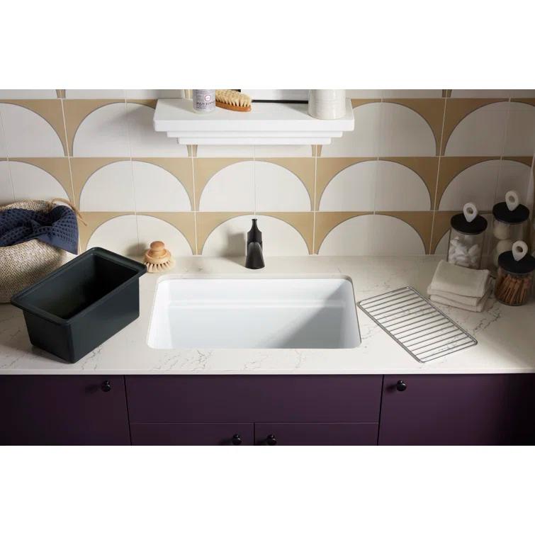 Cairn 27-1/2 in. X 18-5/16 in. X 12-5/8 in. Undermount Utility Sink