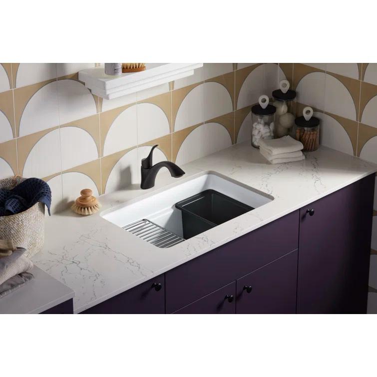 Cairn 27-1/2 in. X 18-5/16 in. X 12-5/8 in. Undermount Utility Sink