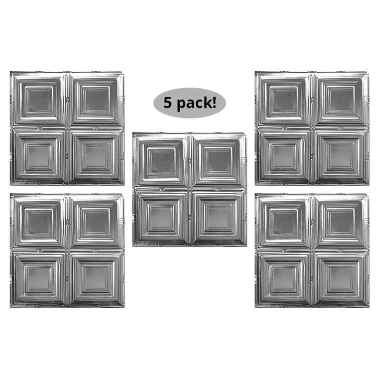 American Tin Cellings Pattern #1 24 x 24 inch Metal Tin Nail-Up Ceiling Tiles