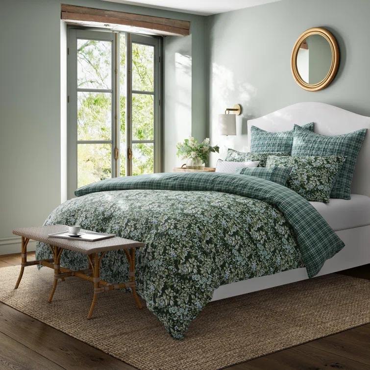 Laura Ashley Laura Ashley Bramble Floral Cotton Reversible Comforter Bonus Set