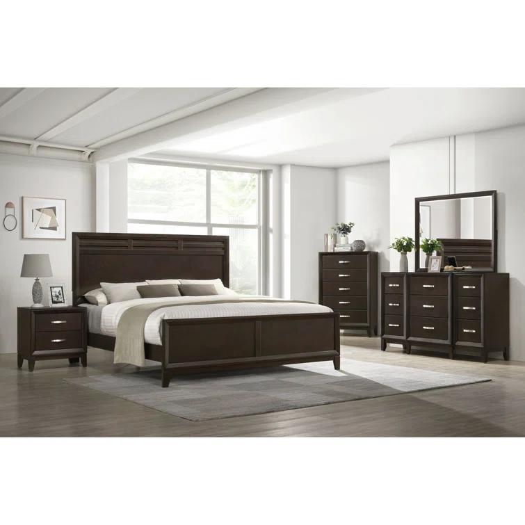 Picket House Furnishings Warren KingPanel Bedroom Set In Merlot