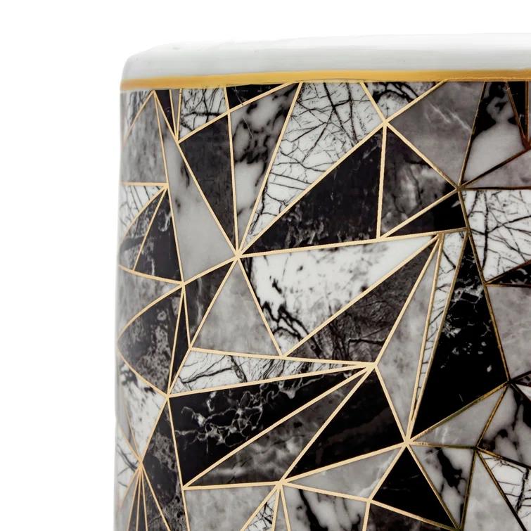 24" Marble & Gold Design Umbrella Stand